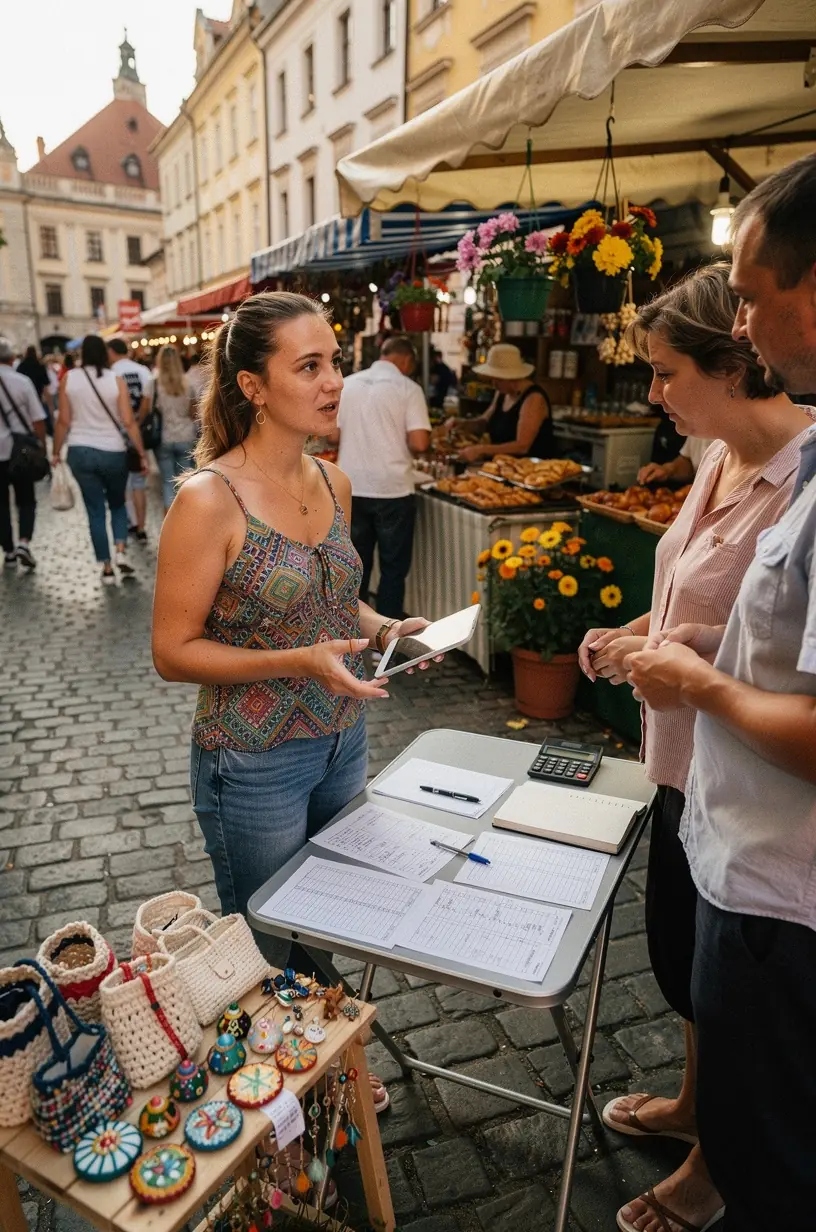 Fotografia konsultanta finansowego omawiającego z klientem dokumenty księgowe.